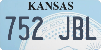 KS license plate 752JBL