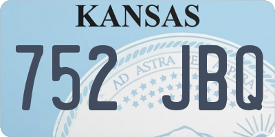 KS license plate 752JBQ