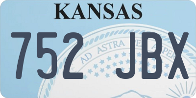 KS license plate 752JBX