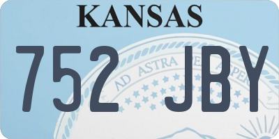 KS license plate 752JBY