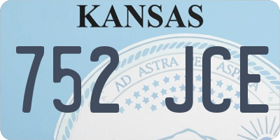 KS license plate 752JCE