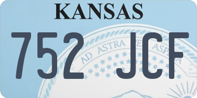 KS license plate 752JCF