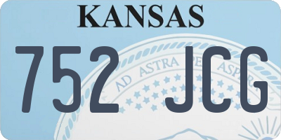 KS license plate 752JCG