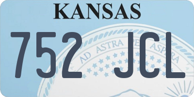 KS license plate 752JCL