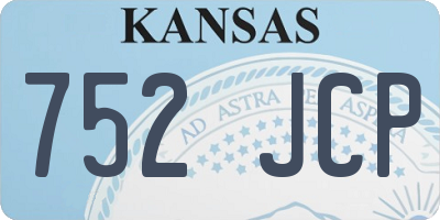 KS license plate 752JCP