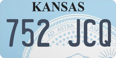 KS license plate 752JCQ