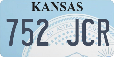 KS license plate 752JCR