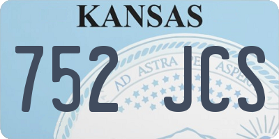 KS license plate 752JCS