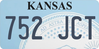 KS license plate 752JCT