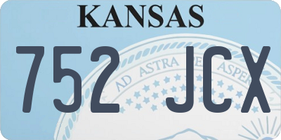 KS license plate 752JCX