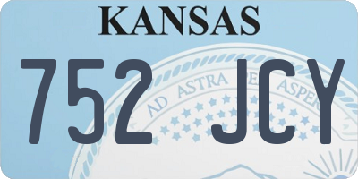 KS license plate 752JCY
