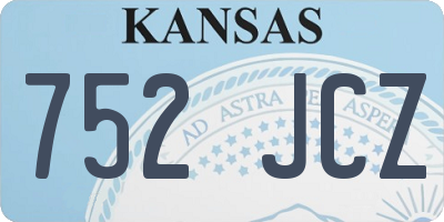 KS license plate 752JCZ