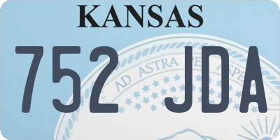 KS license plate 752JDA