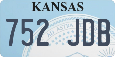 KS license plate 752JDB