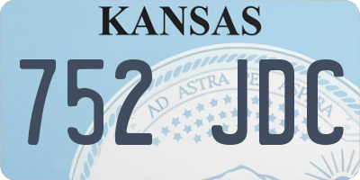 KS license plate 752JDC