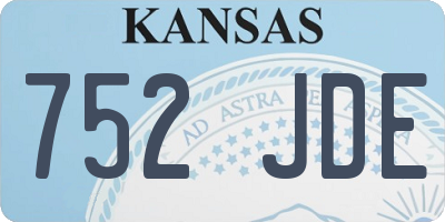 KS license plate 752JDE