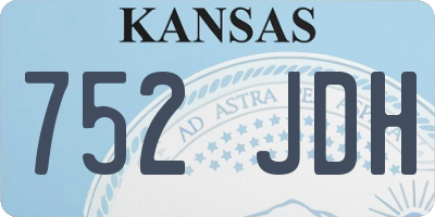 KS license plate 752JDH