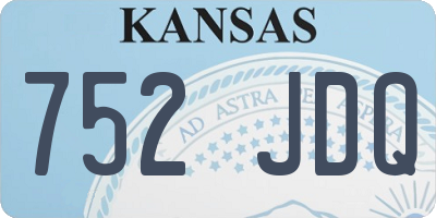 KS license plate 752JDQ