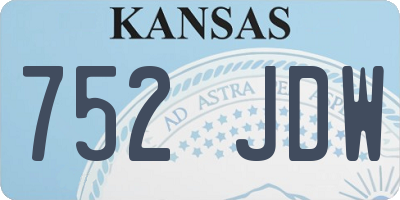 KS license plate 752JDW