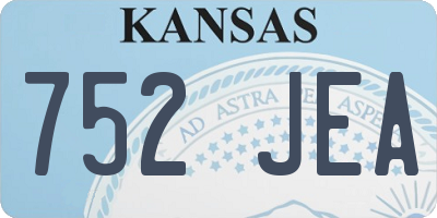KS license plate 752JEA