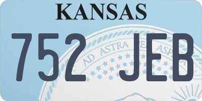 KS license plate 752JEB