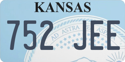 KS license plate 752JEE