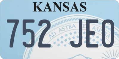 KS license plate 752JEO