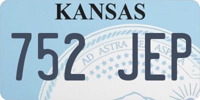 KS license plate 752JEP