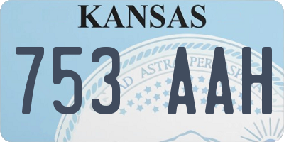 KS license plate 753AAH