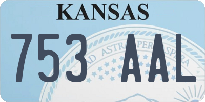 KS license plate 753AAL