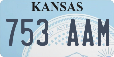 KS license plate 753AAM