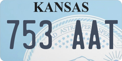 KS license plate 753AAT