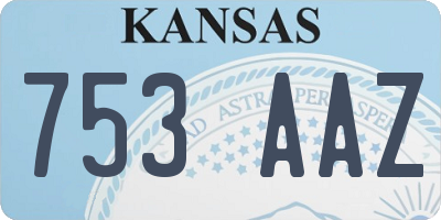 KS license plate 753AAZ