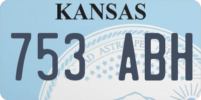 KS license plate 753ABH