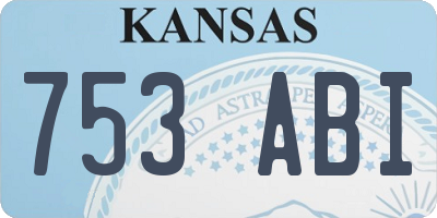KS license plate 753ABI
