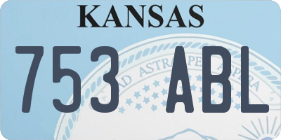 KS license plate 753ABL