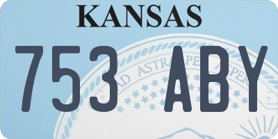 KS license plate 753ABY