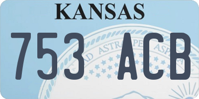 KS license plate 753ACB