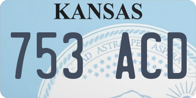 KS license plate 753ACD