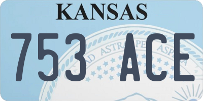 KS license plate 753ACE