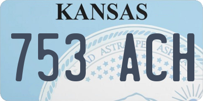 KS license plate 753ACH