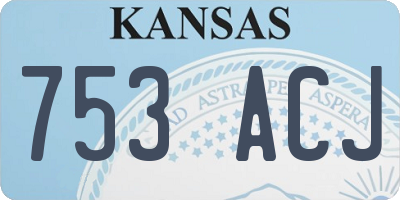 KS license plate 753ACJ