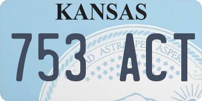 KS license plate 753ACT