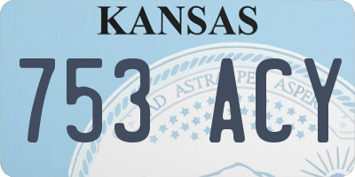 KS license plate 753ACY