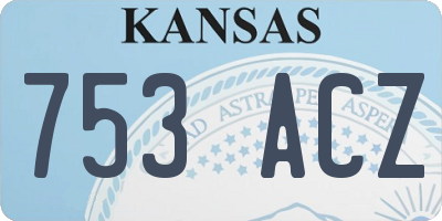 KS license plate 753ACZ