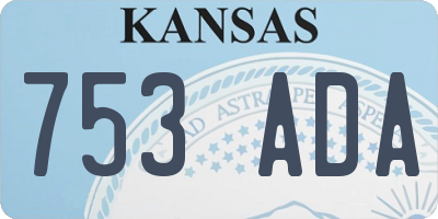 KS license plate 753ADA