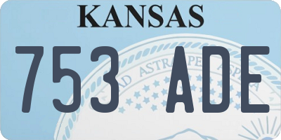 KS license plate 753ADE