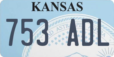 KS license plate 753ADL