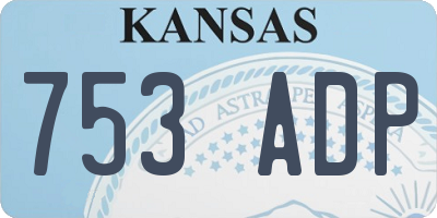 KS license plate 753ADP