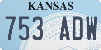 KS license plate 753ADW